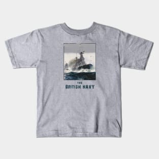 The British Navy Retro Poster WWII Kids T-Shirt